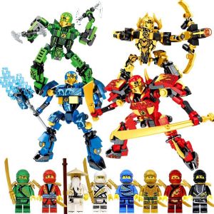 Ninjago Series Compatible with Mecha Cheap Full Set Kai Lloyd Minifigures Boys Building Blocks Toys