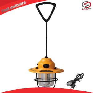 【Alloet】 Portable LED Hanging Lamp for Camping with USB Rechargeable Battery and Waterproof Features
