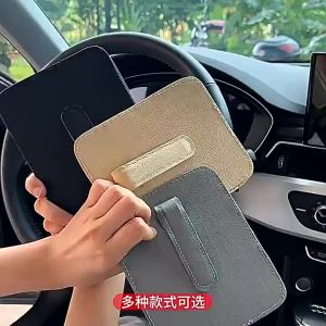 Car Sun Visor Organizer Multi-Pocket Business Card Storage Management Sunglasses Holder Visor Access