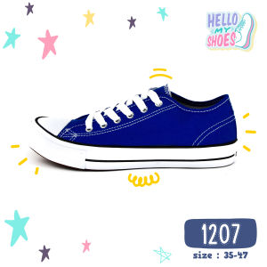 รองเท้าผ้าใบผูกเชือก พื้นยางพารากันลื่น รุ่น 1207 (35-47) ชุด2 สินค้าตรงปก จัดส่งไว แท้100%