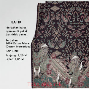 kain batik - Motif Unik Sogan Burung dan Bunga V3