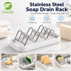 Stainless steel soap rack multifunctional drain rack bathroom storage rack kitchen sponge storage