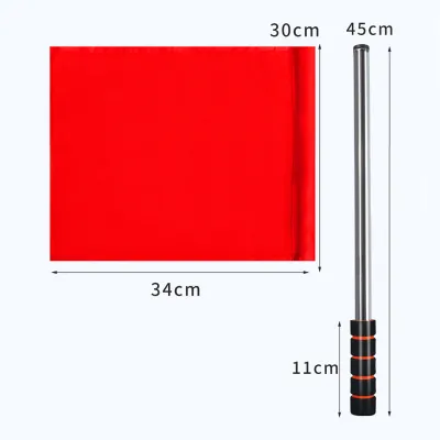 Referee Flag Command Flag Soccer Volleyball Referee Flag Stainless Command Hand Flag For Competition