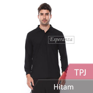 Kaos Polo Shirt Lengan Panjang Esperanza - TPJ Hitam
