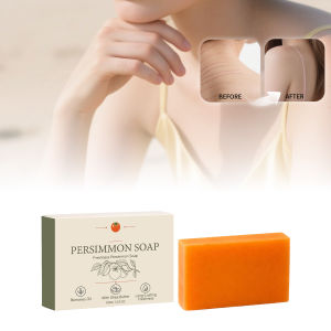 AMZ Persimmon Soap Bar 100G Deep Cleansing Formula Removes Excess Oil For Face Body Rich Fine Lather Easy Rinse For Daily Bath Personal Care Refreshing Deodorant Soap