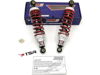 (100% HIGH QUALITY) KOZI LAGENDA 115 /LAGENDA 110 / Y110 ADJUSTABLE HYDRAULIC ABSORBER SET 280MM (BLACK/RED) EKO1.1