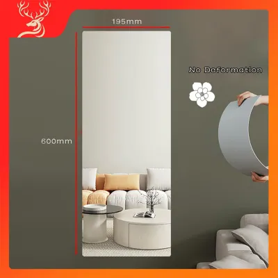 Cermin Lembut Akrilik Tidak Dapat Berubah Bentuk 19.5X60 CM Gambar HD Cermin Panjang Penuh Cermin Kamar Tidur Cermin Rumah Tahan Ledakan Aman