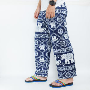 กางเกงลายช้าง (ผ้าเกาหลี) นุ่ม ทิ้งตัวสวย สัมผัสพรีเมี่ยม งานไทย