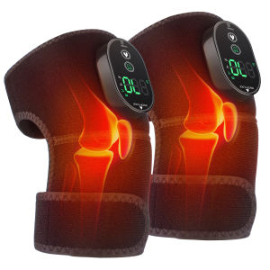 Wireless Heating Knee Brace Digital Display Controller Knee Shoulder Pad Elbow Hot Compress 6 Temperature Heating Injury Therapy USB Charging