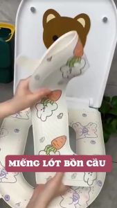 Lót nỉ bồn cầu nhẹ ngồi êm có thể giặt được giao màu ngẫu nhiên Phukienprocare