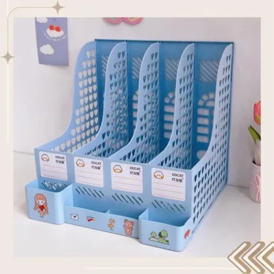 ￼Kệ Sách 4 Ngăn 2 Tầng Màu Trơn Để Bán HọcĐựng Đồ Trang Trí Decor Bàn Học - Giá Khay Kệ Đựng Եài Liệu Văn Phòng Đựng Bút