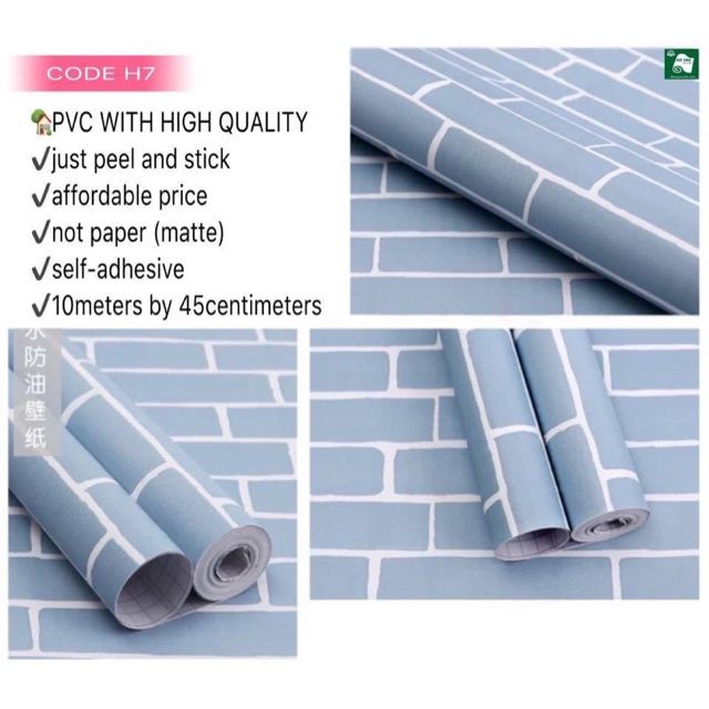 Wallpaper(H7) BRICK home decor waterproof self adhesive 10meters by ...