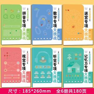 【正版 大尺寸】专注力 记忆力 视觉 听觉 一日一练 4-7岁全方面开发训练