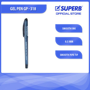 Superb Writer 0.5mm Gel Ink Pen Black 116765 GP-318 1pc