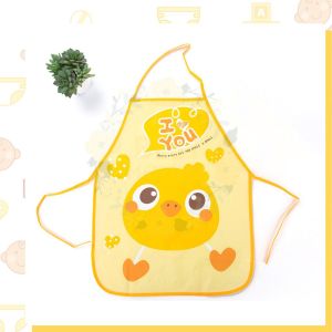 Cartoon apron Sleeveless waterproof oil proof cooking Kids Baby baby apron Kitchen craft class apron
