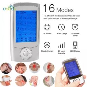 Ready Stock Fast Delivery 16 Modes Digital Therapy Machine Tens Massager Neck Massager Shoulder Back Foot Leg Massager Electronic Pulse Massager Electronic Massage Machine Tens Acupuncture Massager for Back Pain