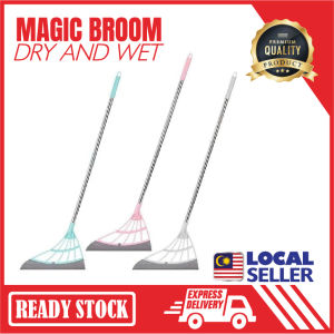 MurahLiving House Cleaning Magic Broom Dry & Wet Multipurpose 5-in-1 Sweepers Rubber Broom Penyapu