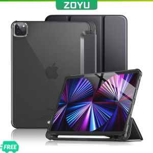 ZOYU iPad Case Matte transparent back cover Anti-bending Case for iPad 2022 M2 Pro 11 iPad 10 gen 2020 iPad Air 4 air 5 ipad 7 8 9 gen 2021 with Pencil Holder Slim Protective Smart Cover Stand Modes for Viewing and Typing