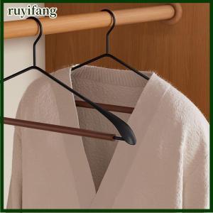 ruyifang ไม้แขวนชุดเหล็กบีชไหล่กว้างทำจากเหล็กไร้รอยต่อที่แขวนทำจากโลหะกันลื่นใช้สองชั้นแบบแห้งและเปียก