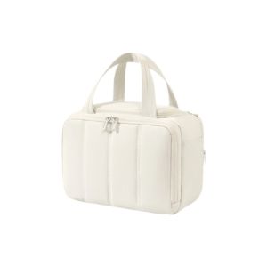 BEAUTYLADIES Dry-wet Separation Travel Toiletry Bag Large Capacity Adjustable Dividers Women Cosmetic Tote Space Saving Waterproof Portable Cosmetic Pouch Travel Use