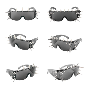 Hip Hop Sunglasses Stylish Punk Lightweight Sunglasses Rivets Shades Live Show Party Photo Props