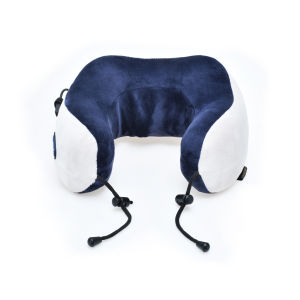 Lushberry Premium Travel Massage Pillow 100% Memory Foam Neck Pillow with Heating Kneading Massage Function Travel Pillows Neck Support Pillow (1108)