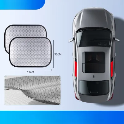 Static Cling Car Sun Shade Side Window Sun Visor UV Block Heat Insulation Mesh Net Sunscreen Sunshade Auto Vehicle Front Rear Side Window Shield Protector