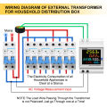 D52-2066 6IN1 Din rail AC Monitor 110V 220V 380V 100A Voltage Current Power Factor Active KWH Electric energy Frequency meter VOLT AMP. 