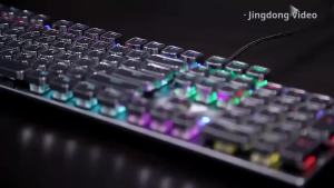 AULA F2088 Mechanical Keyboard Wired Gaming Keyboard Multi-Function Knob 104 Keys Magic Backlit Keyboard Macro Programming Compu