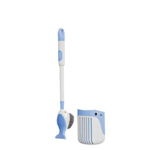 SWEET TIM Non-Slip Toilet Brush Set Hanging Hole Silicone Toilet Cleaner with Holder Bathroom Accessories Cute Toilet Scrubber Bathroom
