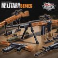 kids toys children birthday gift  Leyi Submachine  M14A1 Sniper  Model Weapon Weapon Series Building Blocks Children Boy Assembling Toys. 