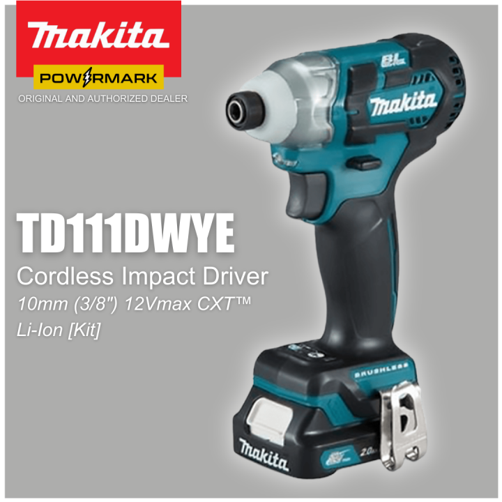 MAKITA TD111DWYE Cordless Impact Driver 12Vmax CXT™ Li-Ion [Kit] (3/8 ...