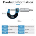 0-25mm Outside Micrometer 0.01mm Precise Gauge Micrometer Metal Caliper Measuring Tools Measurement Micrometer Tool. 
