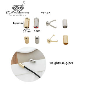 [Hàng mới] (5 cái) Nút chặn cục chặn kim loại hình trụ thời trang mới dành cho áo khoác áo hoodie YY575 YY563 #ssl_