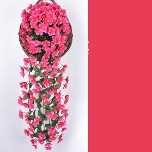 Violet Artificial Flower For Party Decoration Wedding Valentines Day Simulation Wall Hanging Basket Fake Orchid Flower