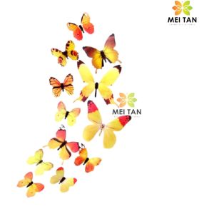 WALL STICKER BUTTERFLY PVC -STICKER DINDING KUPU-KUPU MOTIF 3D - DEKORASI 12 IN 1