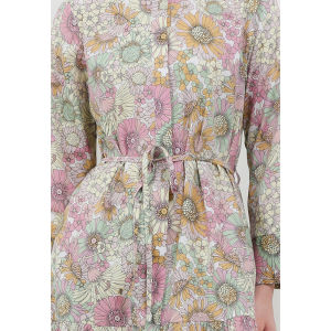MFMW Minnie Midi Dress Motif Bunga