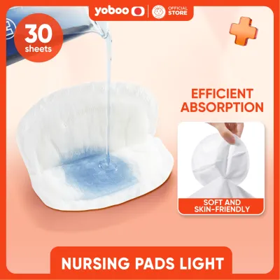 Yoboo Nursing Pad-Light | 30 Sheets | Quick Absorption | Lock Water | Super Soft | Skin Friendly | For Breastfeeding Mom