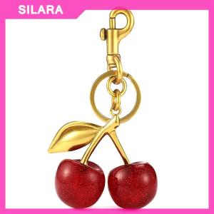 SILARA New Fashion Apple Keychain Pendants Exquisite Car Keychain Bags Pendant Ornaments Womens Handbag Accessories