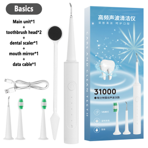 2in1 Electric Sonic Dental Calculus Remover 5 modes IPX6 Dental Cleaning Teeth Whitening Electric Tartar Removal Electric Teeth Cleaner Oral Care