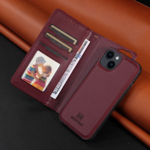 Removable Flip Case for iPhone 16 15 14 13 12 11 Pro Plus Max Leather 2 IN 1 Wallet Casing Anti-theft Swipe RFID Card Slots Cover