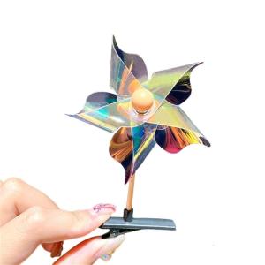 กิ๊บติดผมรูปกังหันลมสีสันสดใสสไตล์ Ins สำหรับเด็กน่ารักมีเสน่ห์กิ๊ฟติดผมความสวยงามเครื่องประดับผม Y2k