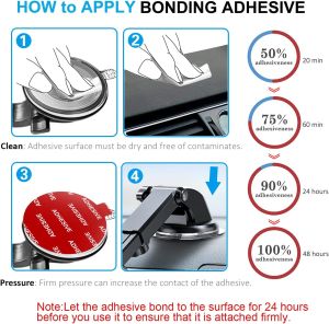 AZXYI Very High Bond Sticky Adhesive 6 Pack Dashboard Pad Mounting Disk Adhesive Replacement Kit Double-Sided Stickers for Suction Cup Dashboard Phone Holder & Windshield Car Mount