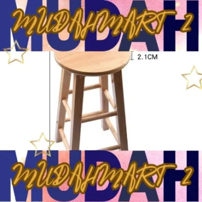Solid Wood Bar Chair Ladder Stool Simple Bar Chair Wood Stool High Foot Round Stool