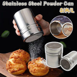 Stainless Steel Powder Shaker Condiment Container Can For Pepper Powder Coffee FlourSugar Chocolate