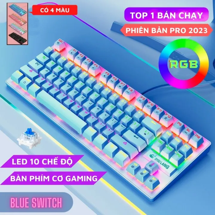 Bàn Phím Cơ Máy Tính K2 PRO Với 10 Chế Độ LED Khác Nhau Keyboard Blue Switch Cho Máy Tính Laptop PC Phím Phù Hợp Chơi Game Dùng Làm Việc Văn Phòng Có Cục Chống Nhiễu 4 Màu Đen Trắng Hồng Xanh | BigBuy360 - bigbuy360.vn Bàn Phím Cơ Máy Tính K2 PRO Với 10 Chế Độ LED Khác Nhau Keyboard Blue Switch Cho Máy Tính Laptop PC Phím Phù Hợp Chơi Game Dùng Làm Việc Văn Phòng Có Cục Chống Nhiễu 4 Màu Đen Trắng Hồng Xanh | BigBuy360 - bigbuy360.vn