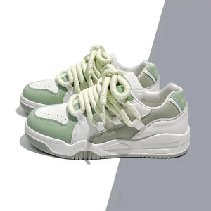 2024New Y2K อินเทรนด์สีขาวสีชมพูรองเท้าผ้าใบสตรีหนาด้านล่างวัลคาไนรองเท้าสาว Kawaii โลลิต้ารองเท้ากีฬาแพลตฟอร์มรองเท้าเทนนิส