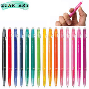 Pilot Frixion Clicker Erasable Roller Ball Gel Pen LFBS-18UF for Primary School Students Kids Child Friction Refill Caneta Gel Pen Ball Point Office Supplies School Supplies Multicolor Red Black Blue Pink Green Purple Orange 0.3mm
