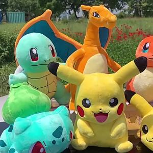 ตุ๊กตาโปเกมอนของแท้ Pikachu, ตุ๊กตาตุ๊กตา Jenny Turtle Keda Duck, ตุ๊กตาโปเกมอน 3 ชนิด หมายเลี่ยงในความสวยงามและความสดใส