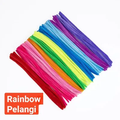 1 Pak (100 Pcs) Super Tebal Mercy Pipe Cleaner Craft Grade Kawat Bulu Buket Kerajinan Tangan